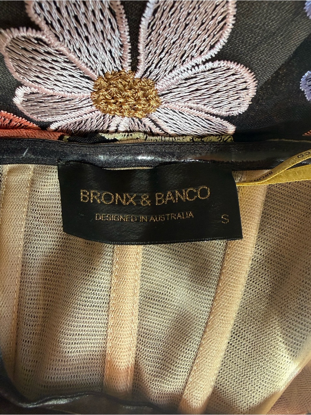 Bronx and Banco Bouquet Floral Embroidered Midi Dress S - Picture 5 of 5